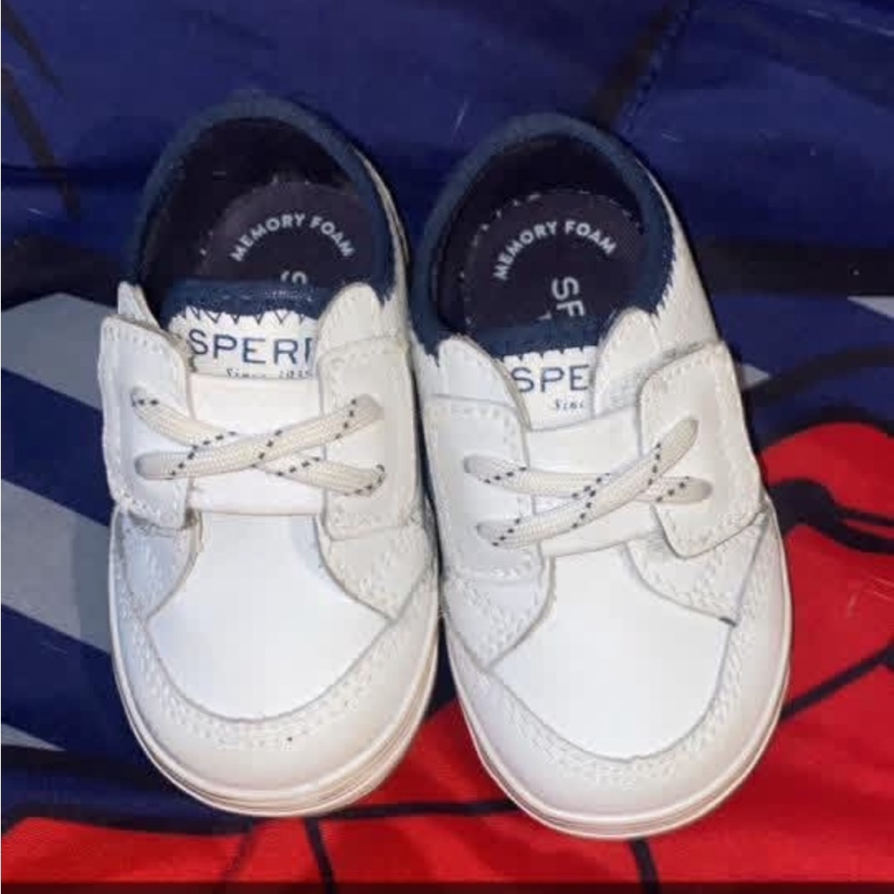 Sperry Kids White Lace-Up Shoes